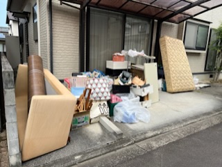 松山市の不用品回収の作業前