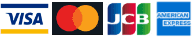 VISA/Mastercard/JCB/AMEX対応