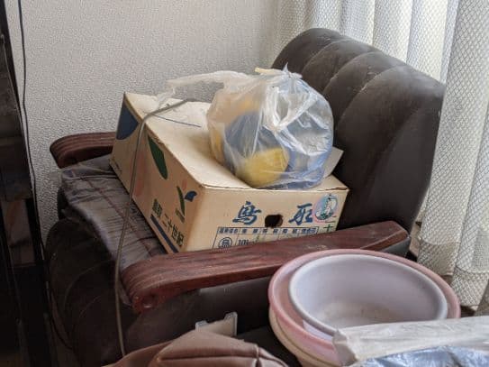 高松市の粗大ゴミ回収の作業前