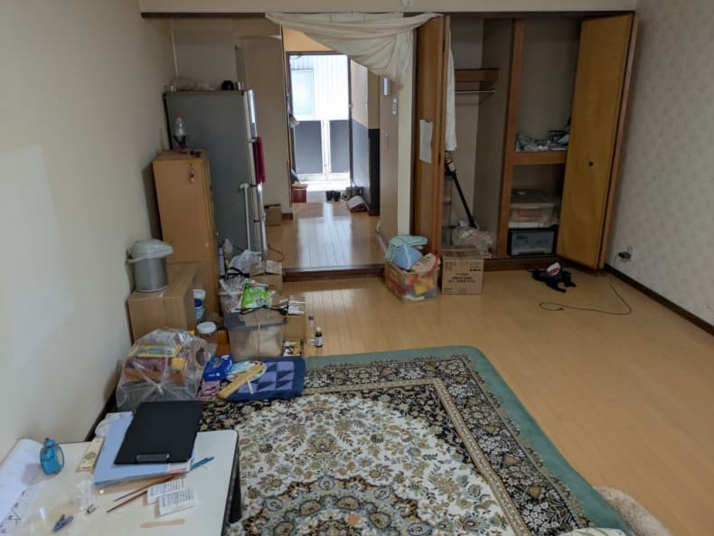 鳥取市の粗大ゴミ回収の作業前
