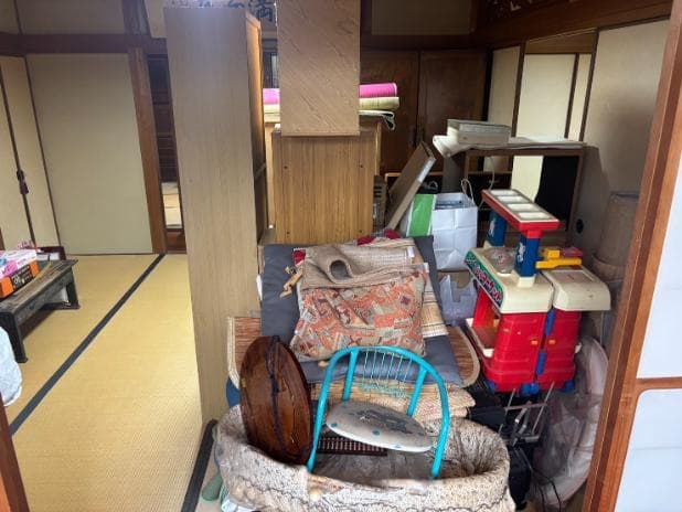 岡山市の粗大ゴミ回収の作業前
