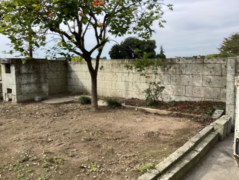 自宅庭の木類伐採及び処分作業後