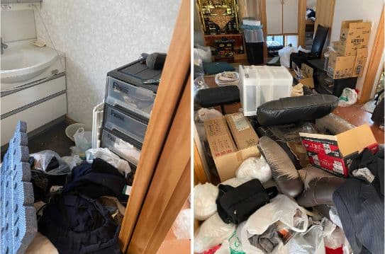 高松市の引越しに伴うゴミ屋敷清掃の作業前