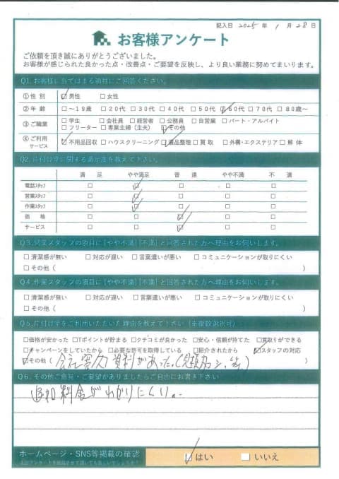 F様様 アンケート