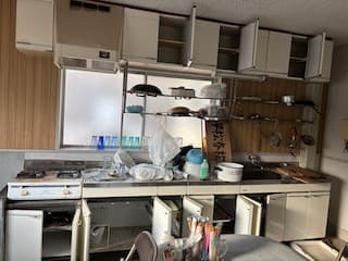 高松市の集会所調理室お片付けの作業前