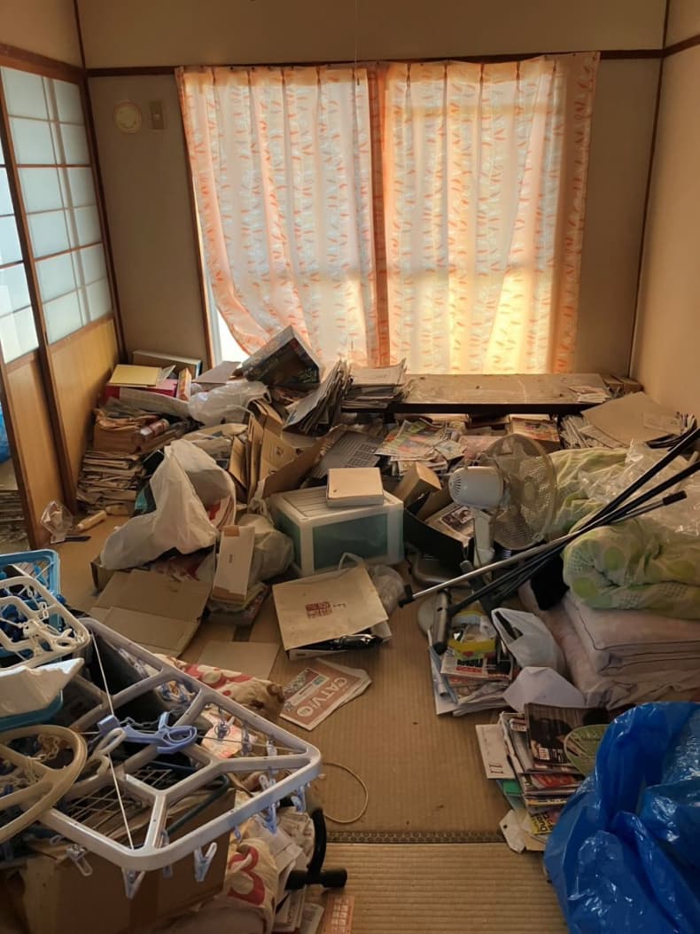 鳥取市の粗大ゴミ回収の作業前
