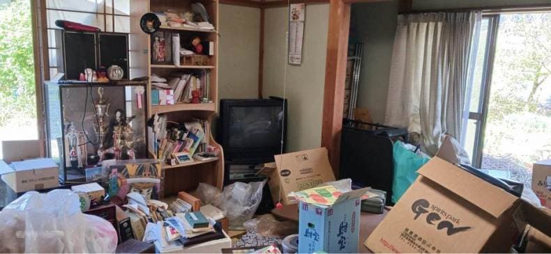 琴浦町の不用品回収作業前