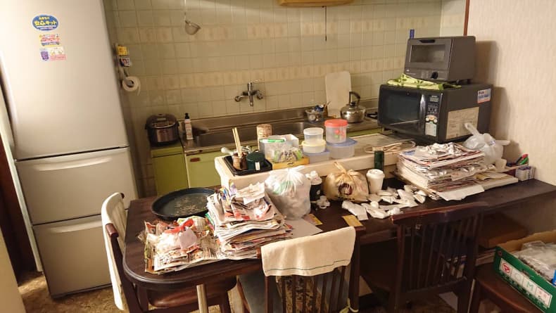 松山市の遺品整理の作業前