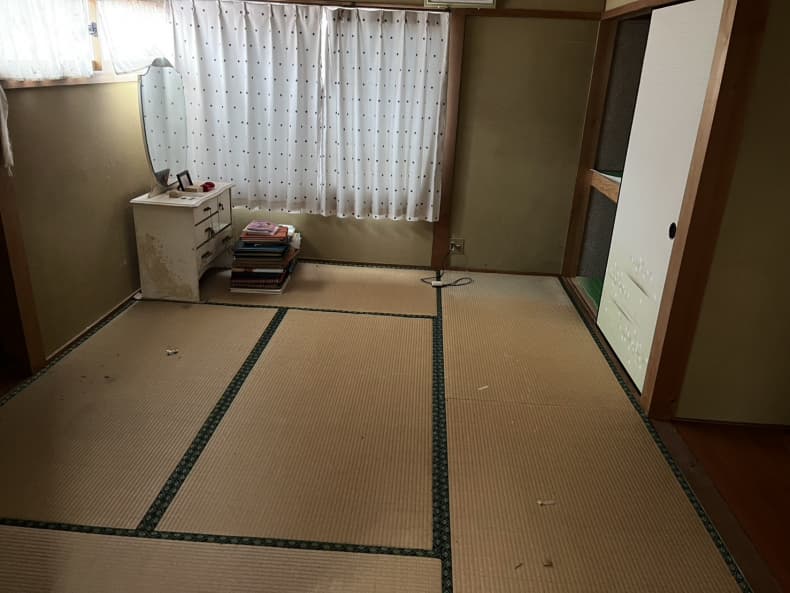 益田市木部町の粗大ごみ回収の作業後