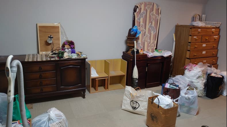 大阪市平野区の不用品回収作業前