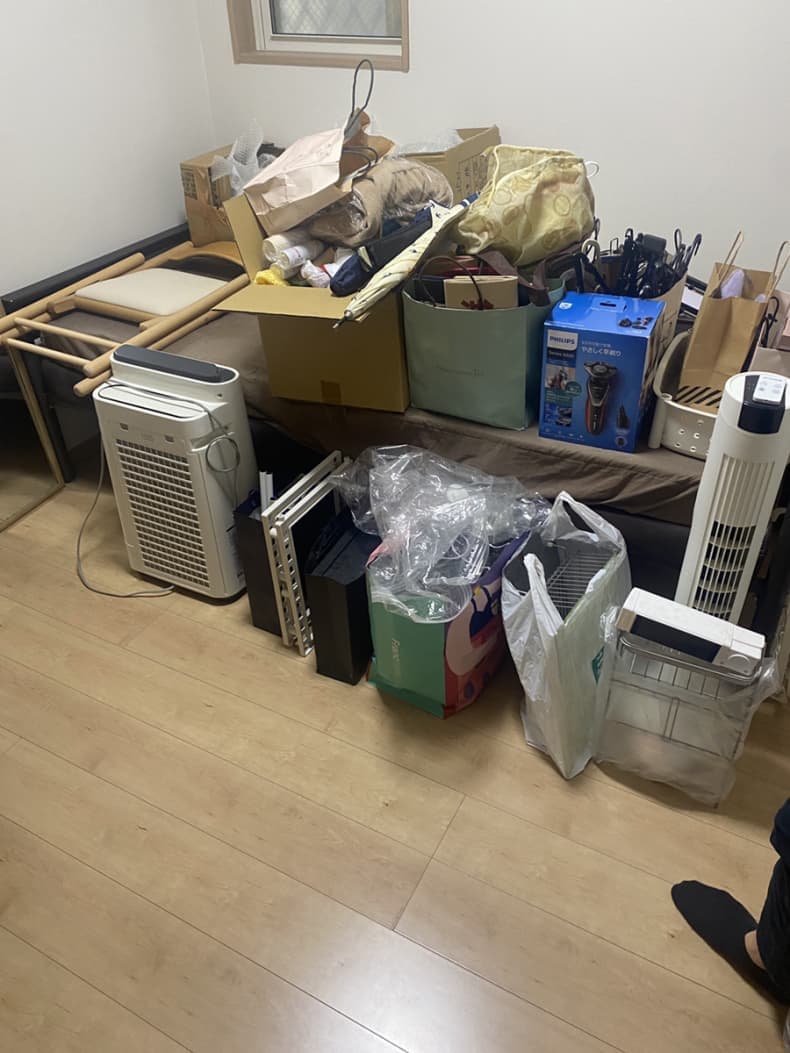 大阪市城東区の不用品回収作業前