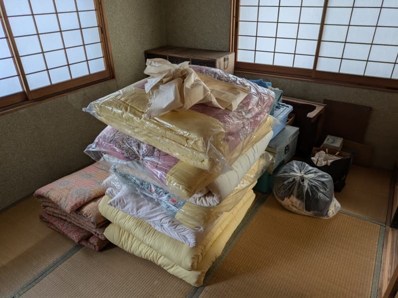 鳥取市の粗大ゴミ回収の作業前