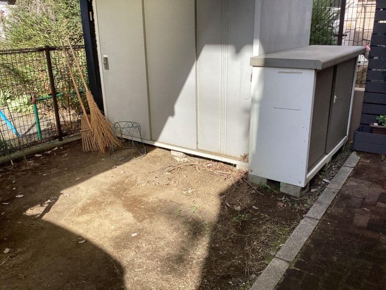 宇都宮市の剪定木の回収作業前