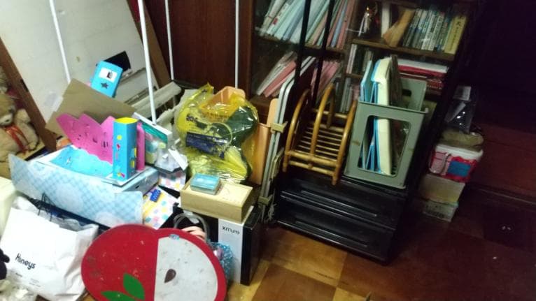 ②岡山市の断捨離に伴う不用品回収の作業前