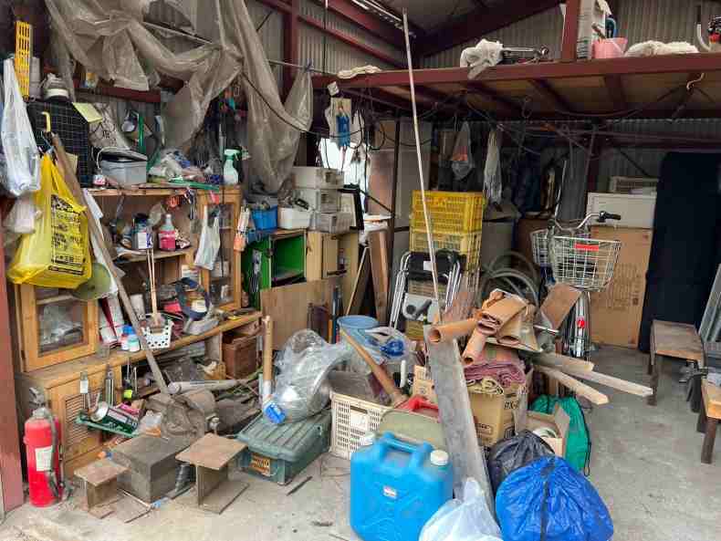 松山市の不用品回収の作業前