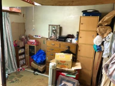 三原市の粗大ゴミ回収の作業前