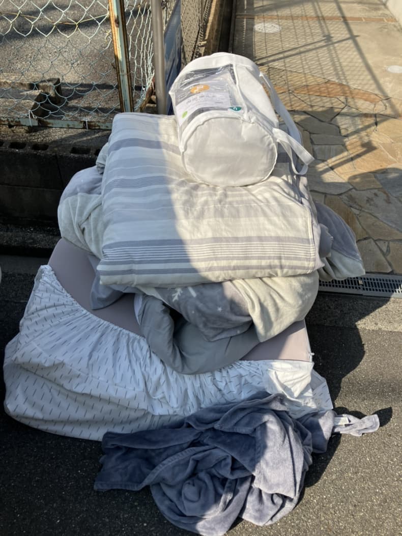 大阪市東淀川区の不用品回収作業前