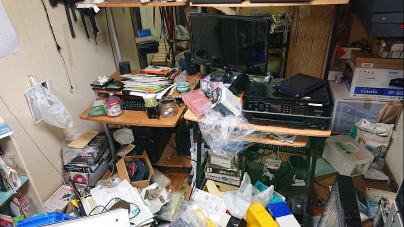 松山市の粗大ごみ回収の作業前