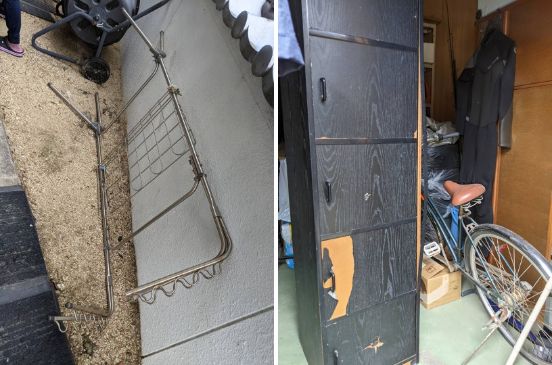 高松市の粗大ゴミ回収の作業前