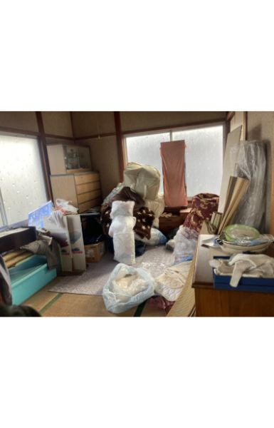 鳥取市内アパートの粗大ゴミ回収の作業前