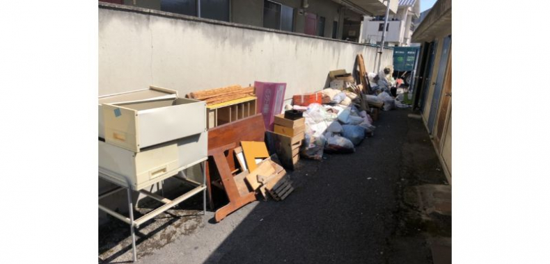 三原市の不用品回収の作業前