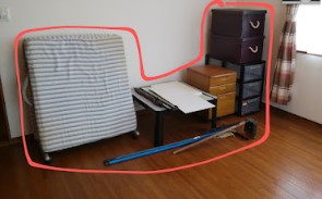 出雲市の粗大ゴミ回収の作業前