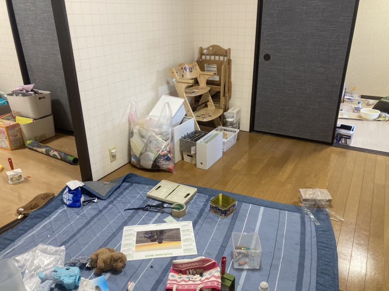 鳥取市の粗大ゴミ回収の作業前