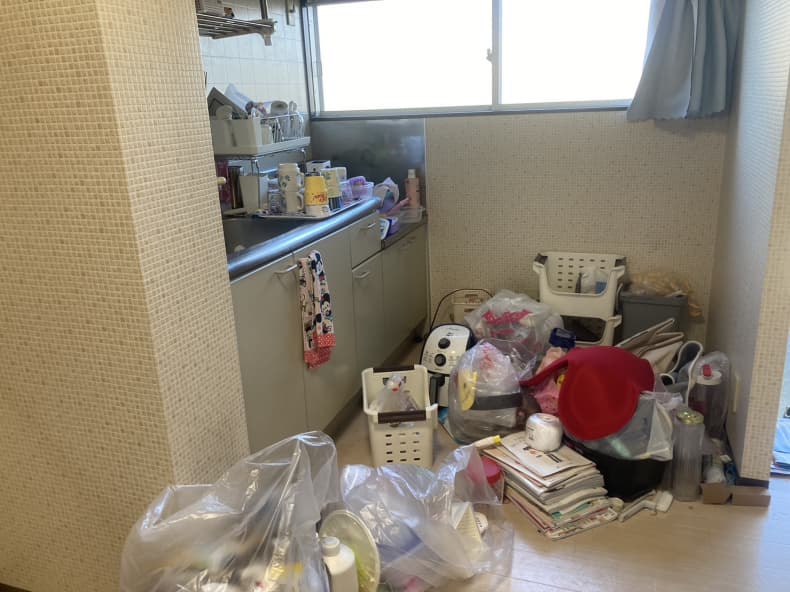 鳥取市の粗大ゴミ回収の作業前