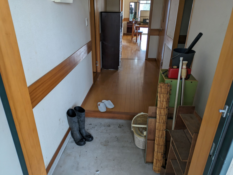 鳥取市の粗大ゴミ回収の作業前