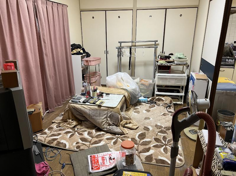 松山市の不用品回収の作業前