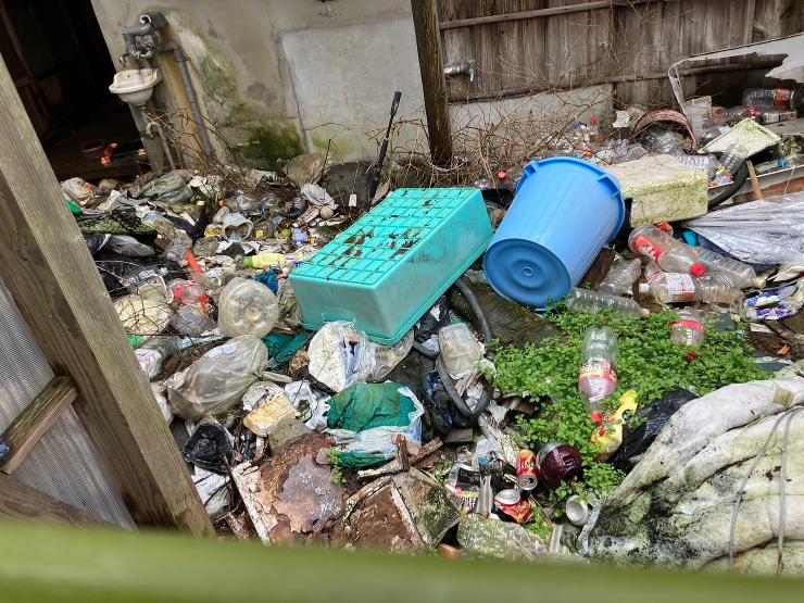 松江市の引っ越しに伴う残差物の片付け前