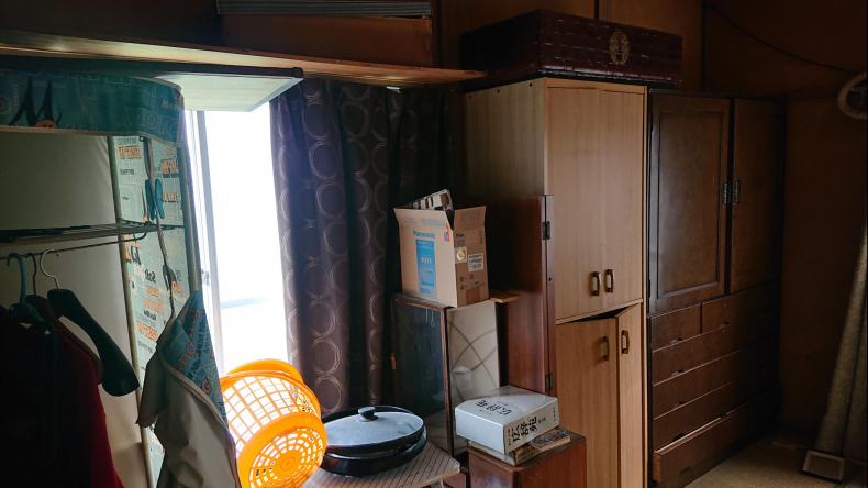 松山市の不用品回収の作業前