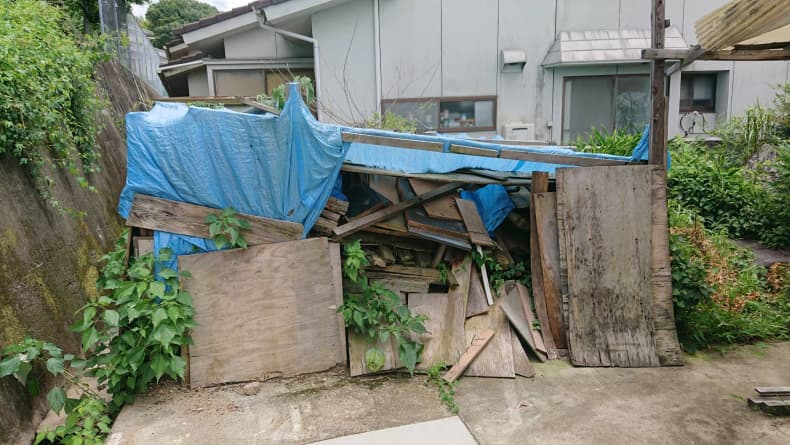 松山市の不用品回収の作業前
