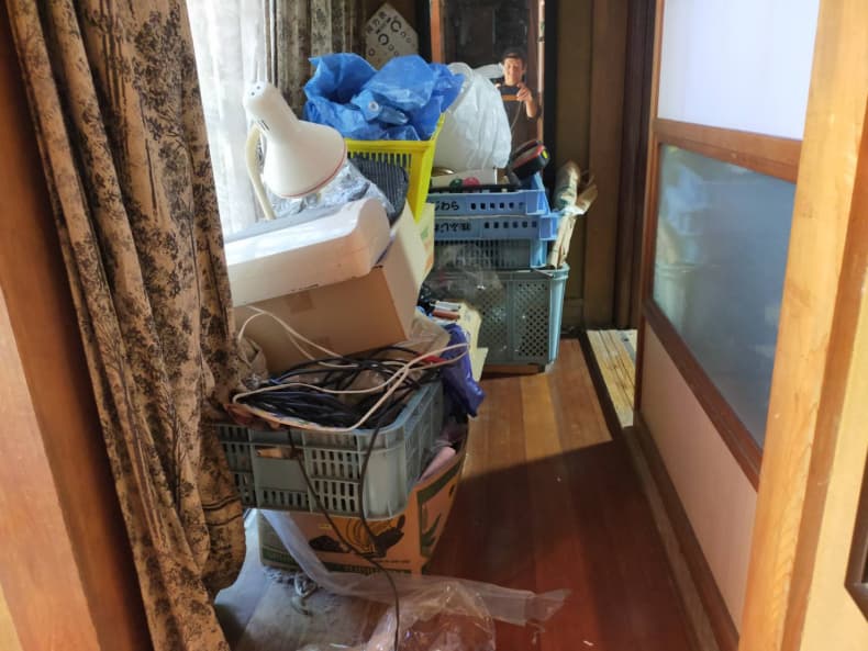 松山市の不用品回収の作業前
