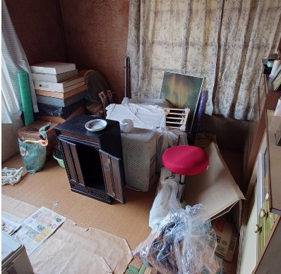 松山市の遺品整理の作業前