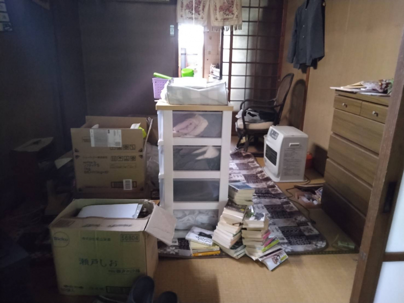 倉吉市の不用品回収の作業前
