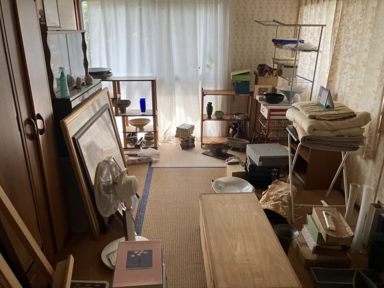 松江市の空き家の解体に伴う不用品回収の作業前②