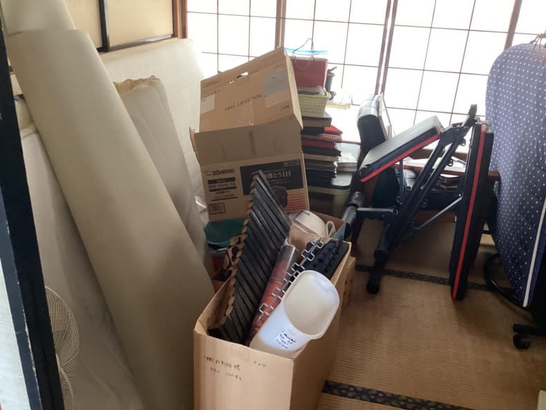 宇都宮市の粗大ごみ回収作業前