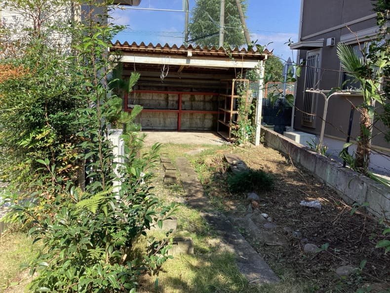 自宅庭の除草作業後