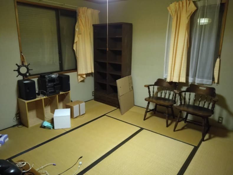 三朝町の粗大ごみ回収の作業前