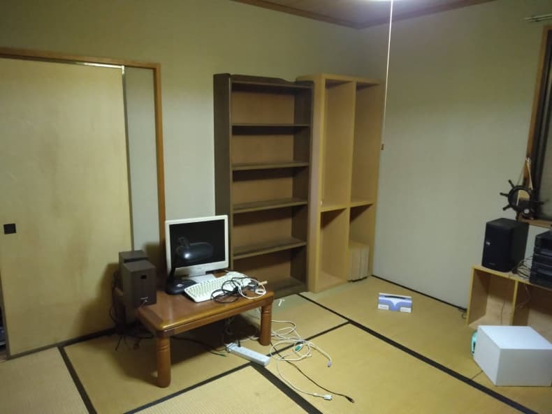 三朝町の粗大ごみ回収の作業前