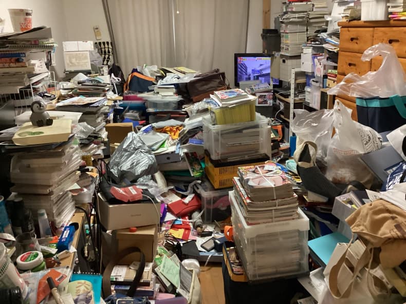 引越しに伴う不用品回収作業前