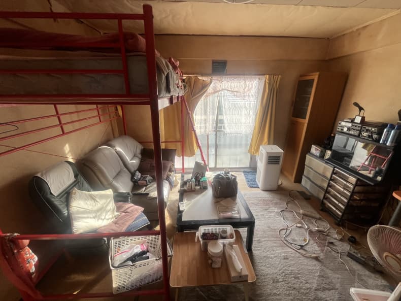 松山市の粗大ごみ回収の作業前