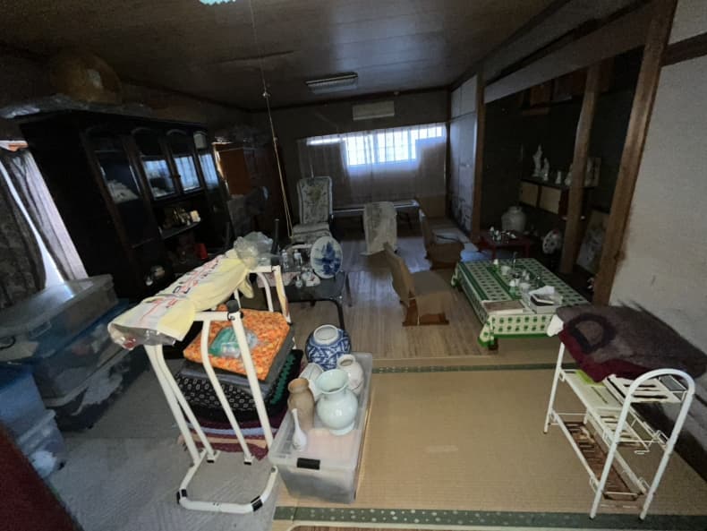 松山市の粗大ごみ回収の作業前