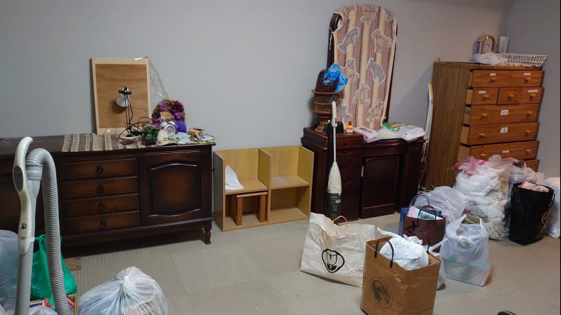 大阪市平野区の不用品回収作業前