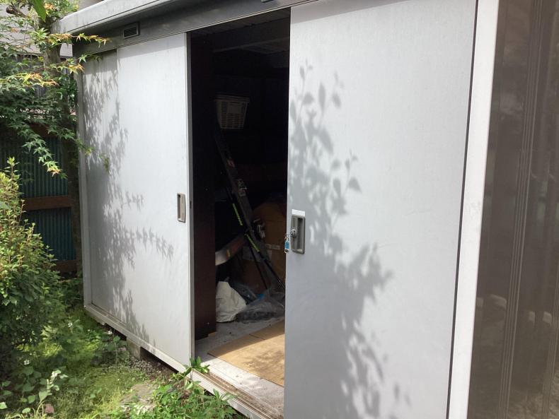 宇都宮市の物置解体作業前