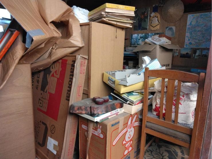 倉吉市の不用品回収の作業前
