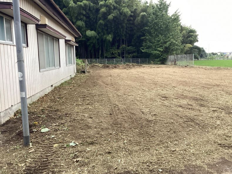 田畑の除草作業後