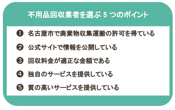 信頼できる不用品回収業者を選ぶための5つのポイント