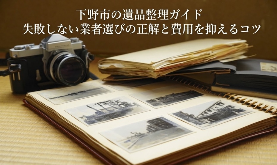 下野市の遺品整理ガイド　失敗しない業者選びと費用を抑えるコツ。片付け堂小山店の誠実な対応と、思い出の品（カメラ）の査定。